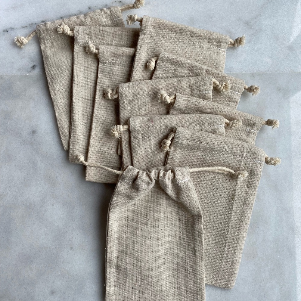 🆕 10 x Linen Bags
